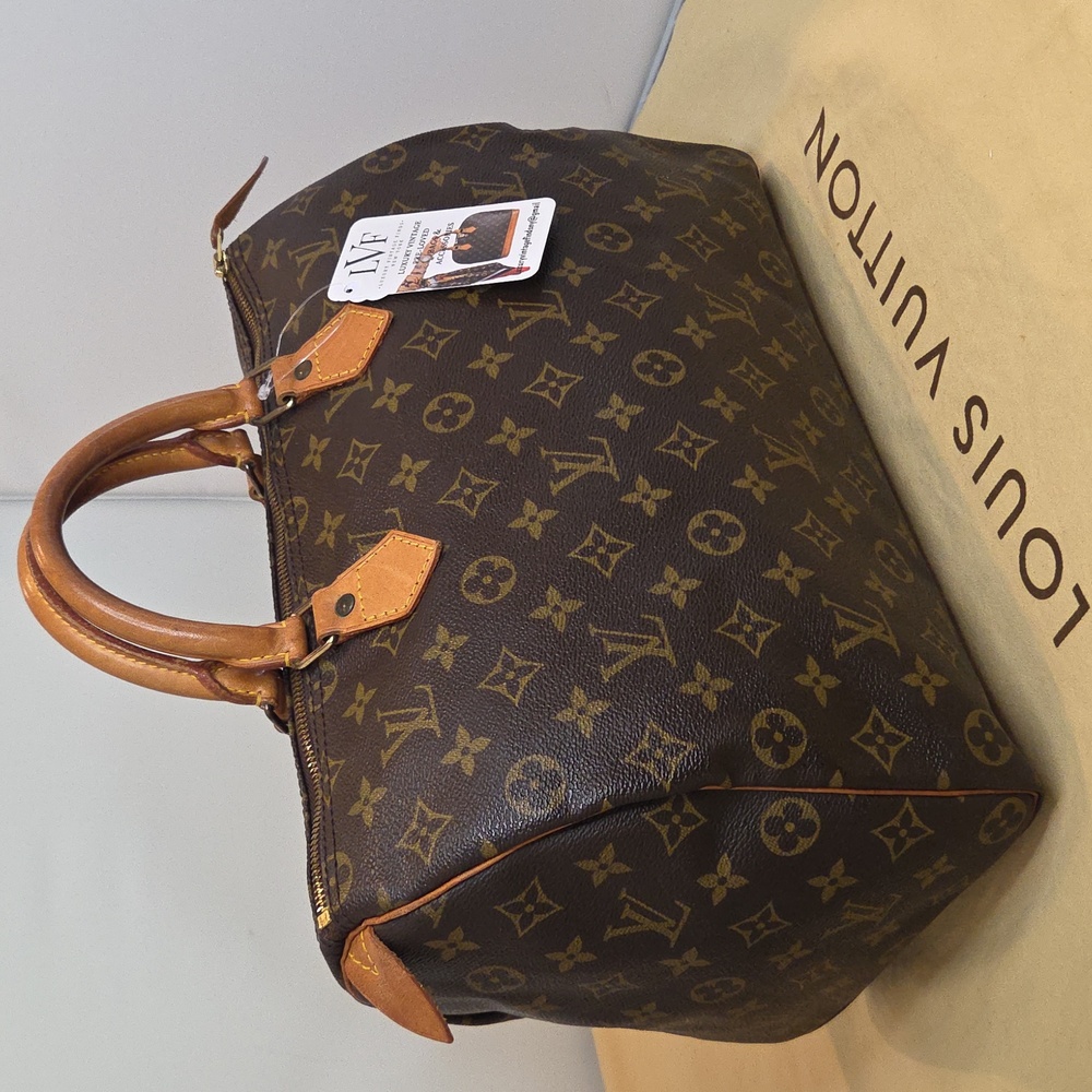 Louis Vuitton 1992 Ultra Rare Vintage Speedy35 Excellent condition lock/key #308 - Picture 6 of 17